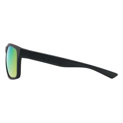 DD Hoodlum - Satin Black, Grey/Green Mirror Polarised Sunglasses Dirty Dog 