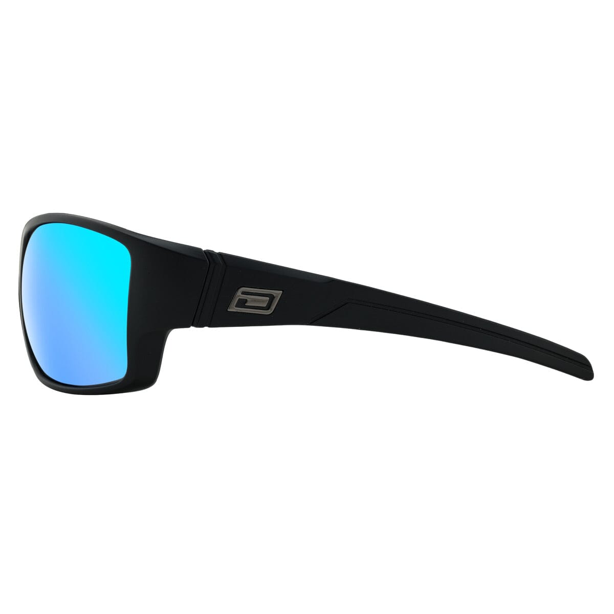 DD Hoodoo - Satin Black/Ice Blue Mirror,Grey Polarised Sunglasses Dirty Dog 