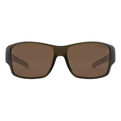 DD Hoodoo - Satin Crystal Olive/Brown Polarized Sunglasses Dirty Dog 