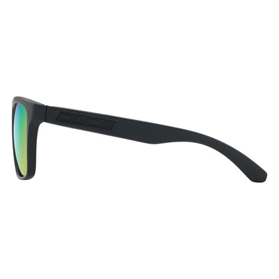 DD Monza - Satin Black/Green Fusion Mirror Polarised Sunglasses Dirty Dog 
