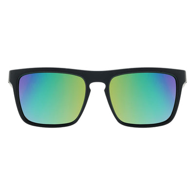 DD Monza - Satin Black/Green Fusion Mirror Polarised Sunglasses Dirty Dog 