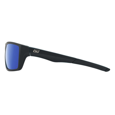 DD Primp - Satin Black & Crystal Blue/Grey Blue Fusion Mirror Polarised Sunglasses Dirty Dog 