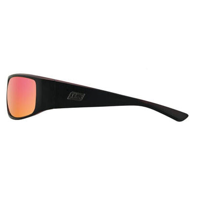 DD Sharky - Satin Black/Grey, Red Fusion Mirror Sunglasses Dirty Dog 