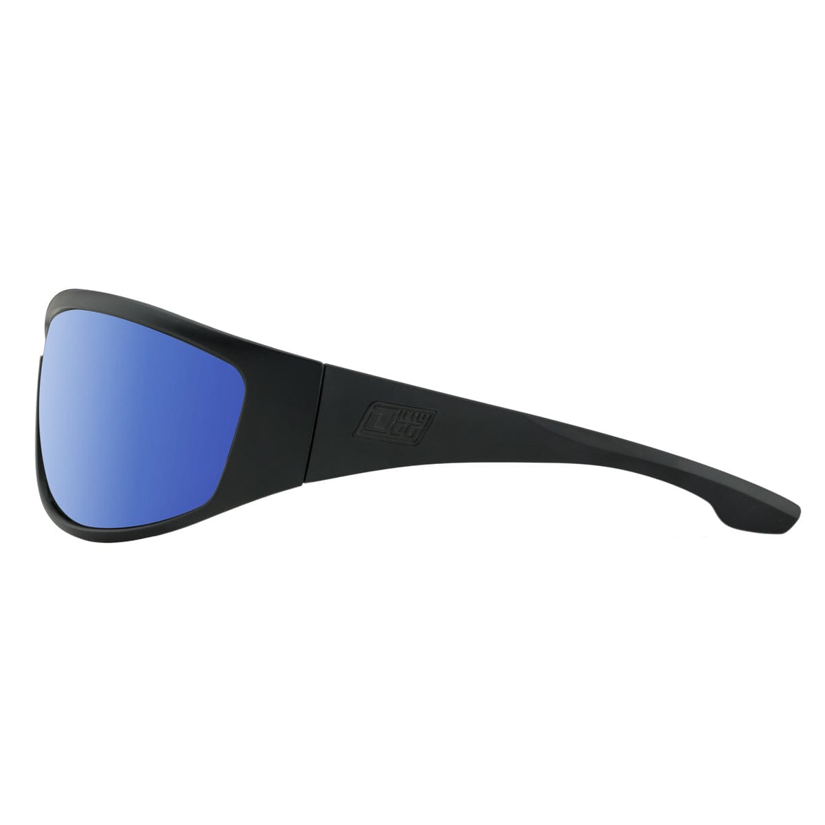 DD Vampire - Satin Black/Grey Blue Mirror Sunglasses Dirty Dog 