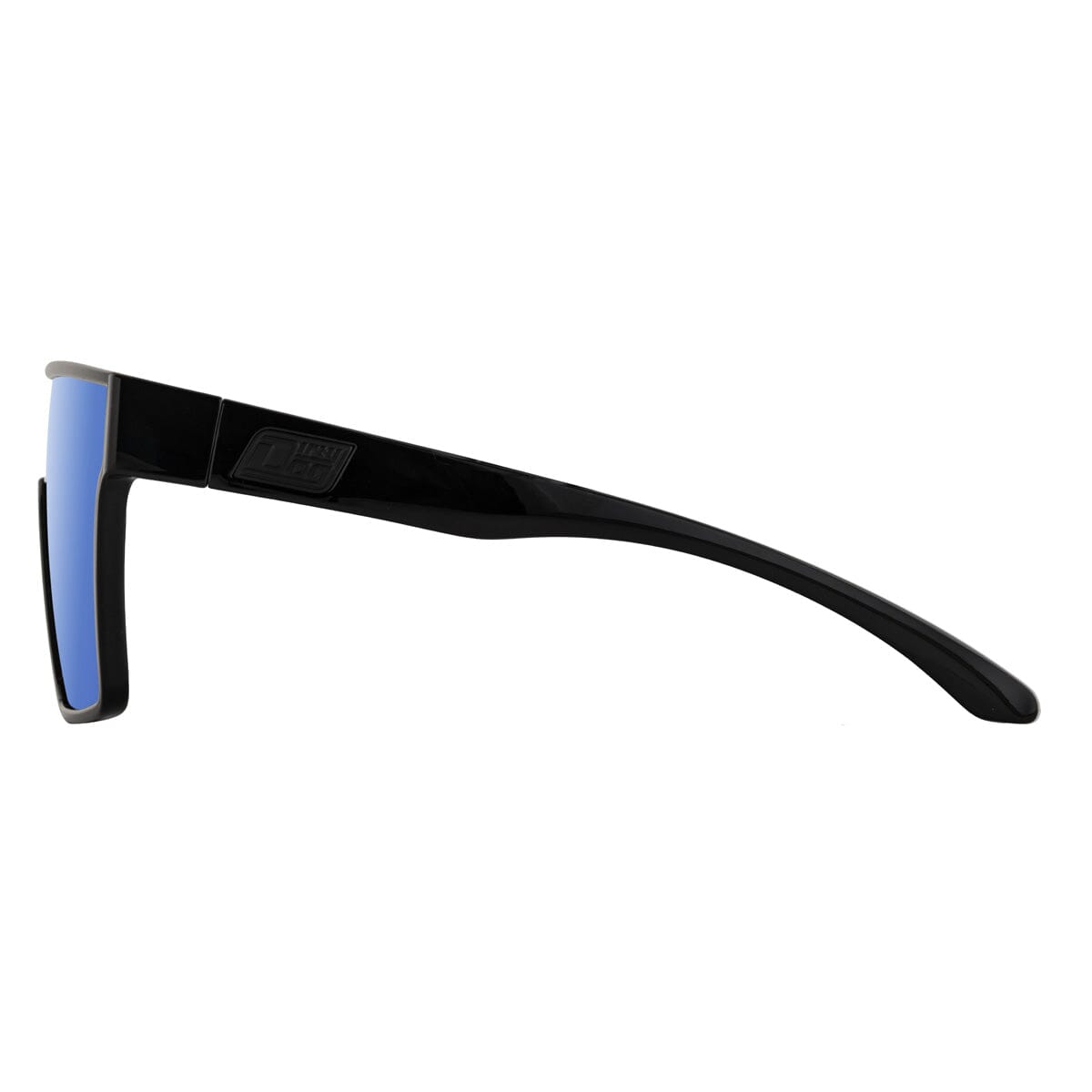 DD Werewolf - Shiny Black Crystal/Black Blue Mirror Sunglasses Dirty Dog 