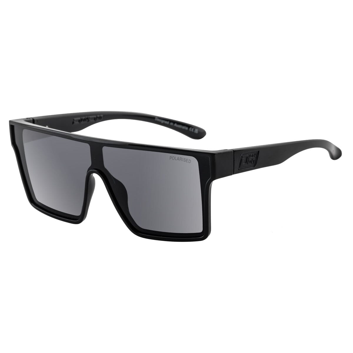 DD Werewolf - Shiny Black/Grey Polarized Sunglasses Dirty Dog 