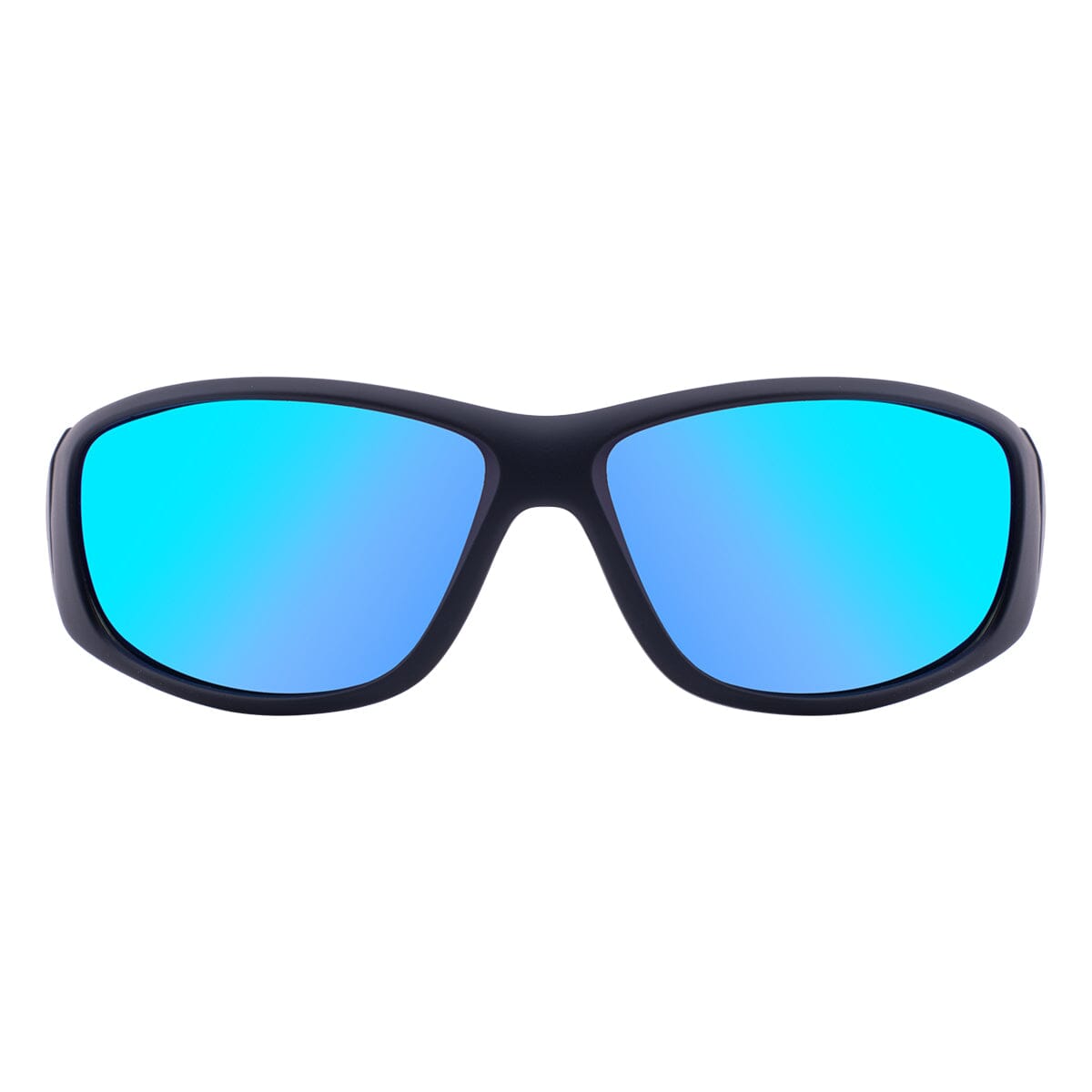 DD Wolf - Matt Black/Ice Blue Mirror Polarised Sunglasses Dirty Dog 