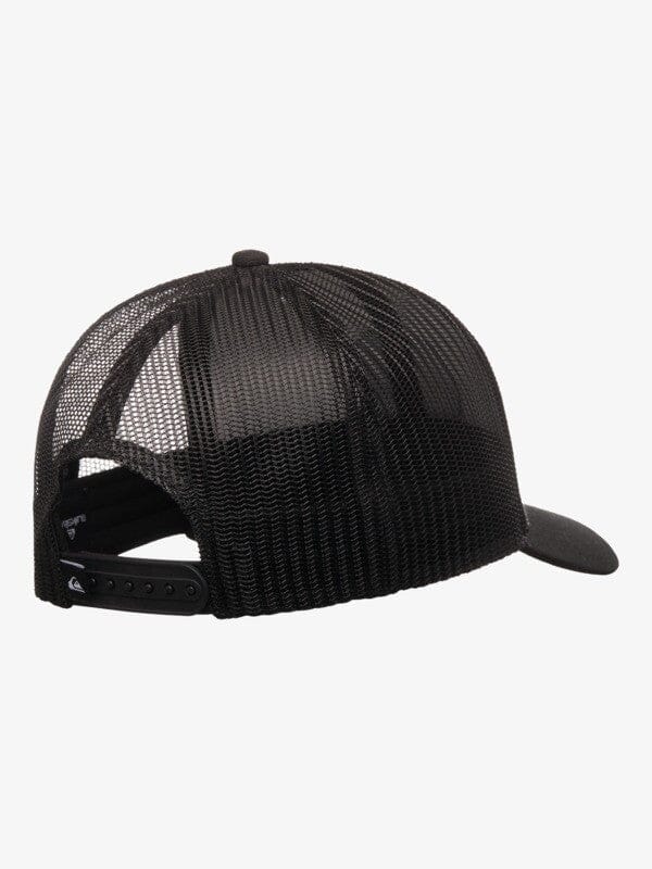Decades Cotton H Trucker Cap - Black Men's Hats,Caps&Beanies Quiksilver 