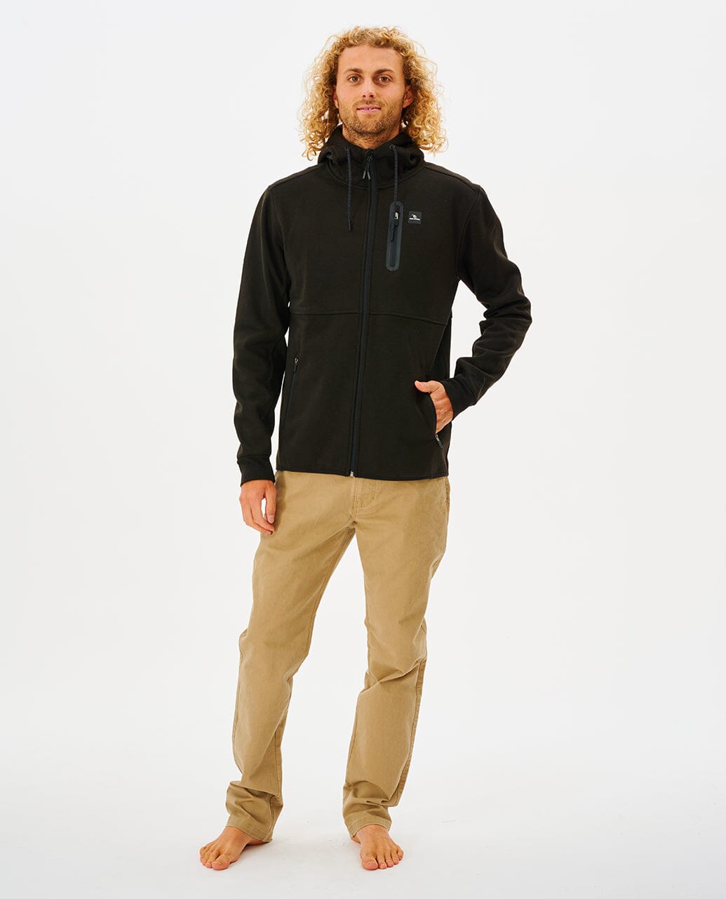 Departed Anti-Series Fleece - Black Men's Hoodies & Sweatshirts Rip Curl 