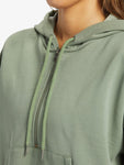 Drakes Cove - Half-Zip Hoodie - Agave Green Women's Hoodies & Sweatshirts Roxy 