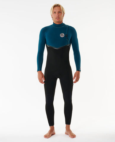 E Bomb 3/2mm Zip Free - Blue/Green (2024) Wetsuits Rip Curl MS 