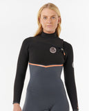 E-Bomb 4/3mm Chest Zip - Charcoal (2025) Women's wetsuits Rip Curl Women 