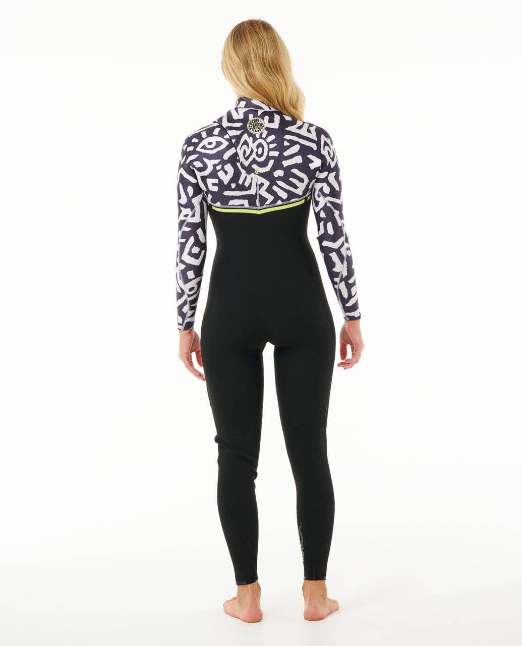 E-Bomb Zip Free 4/3mm Sublimed - Black/Lime (2025) Women's wetsuits Rip Curl Women 