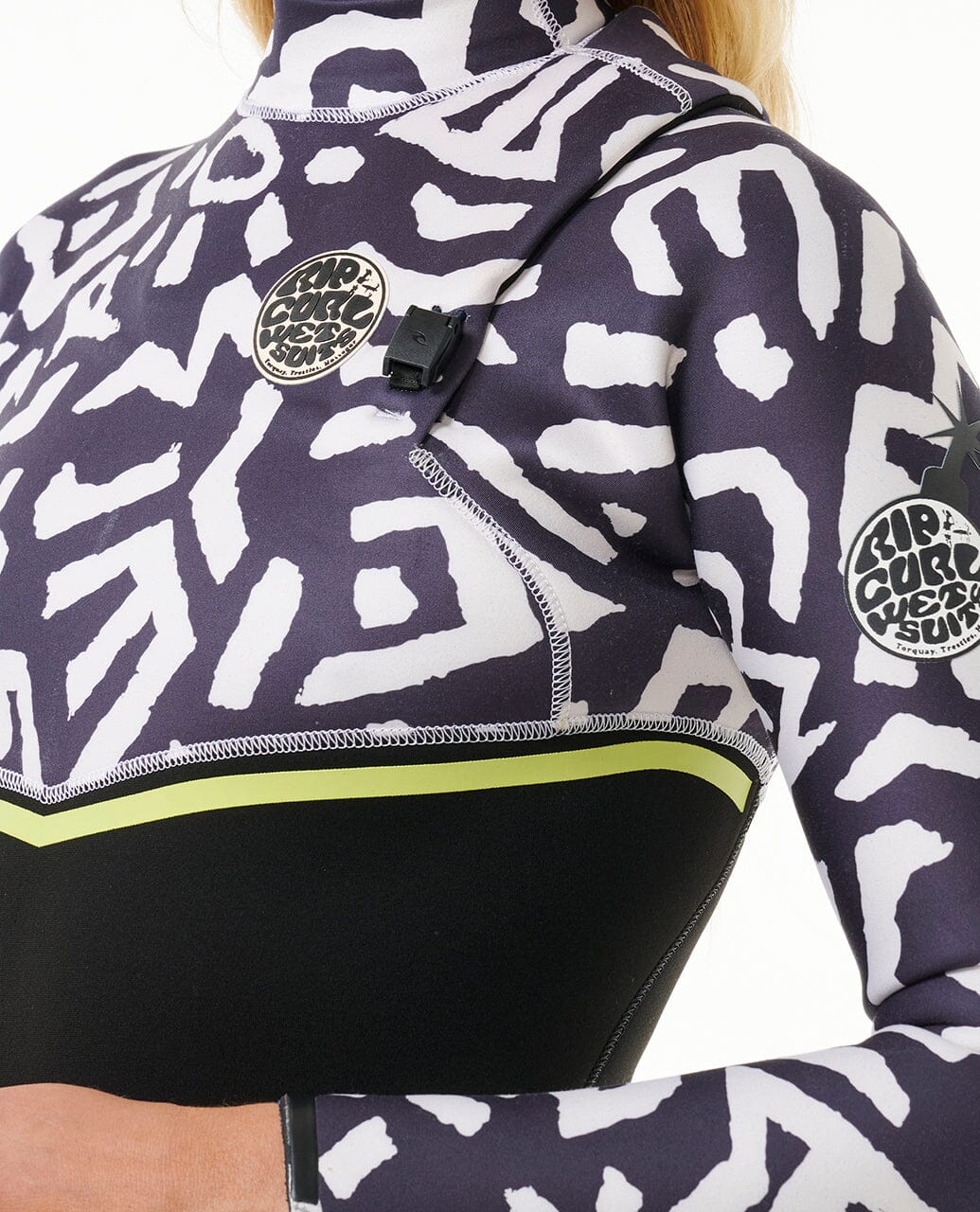 E-Bomb Zip Free 4/3mm Sublimed - Black/Lime (2025) Women's wetsuits Rip Curl Women 