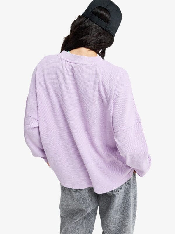 Eastside Midweight Long Sleeve Tee - Crocus Petal Women's T-Shirts and Vest Tops Roxy 