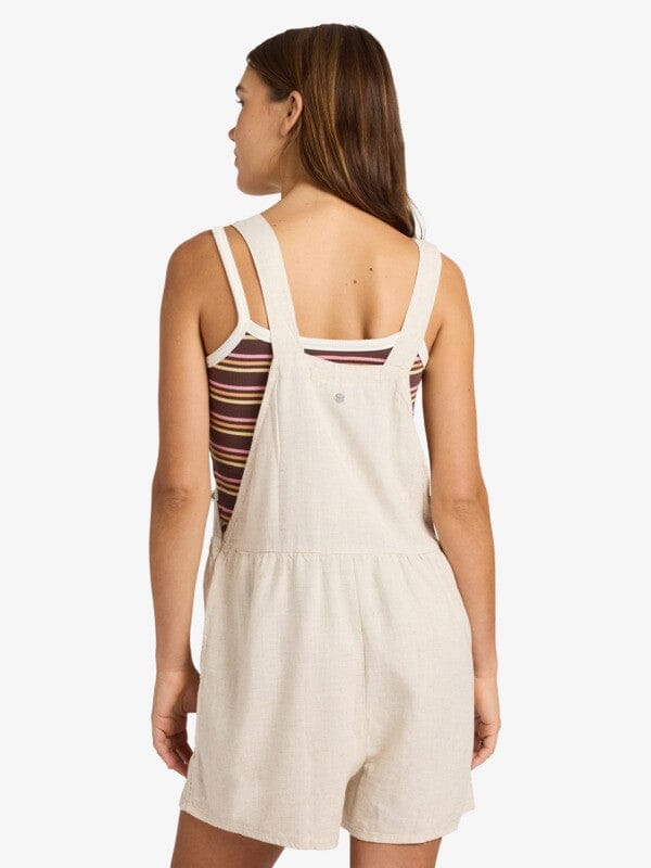 Easy Isle Mini Jumper (Dungaree Shorts) - Natural Women's Shorts & Boardshorts Roxy 