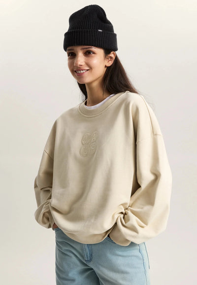 Ellipse Retro Crew - Oatmeal Women's Hoodies & Sweatshirts Vans Womens XS 