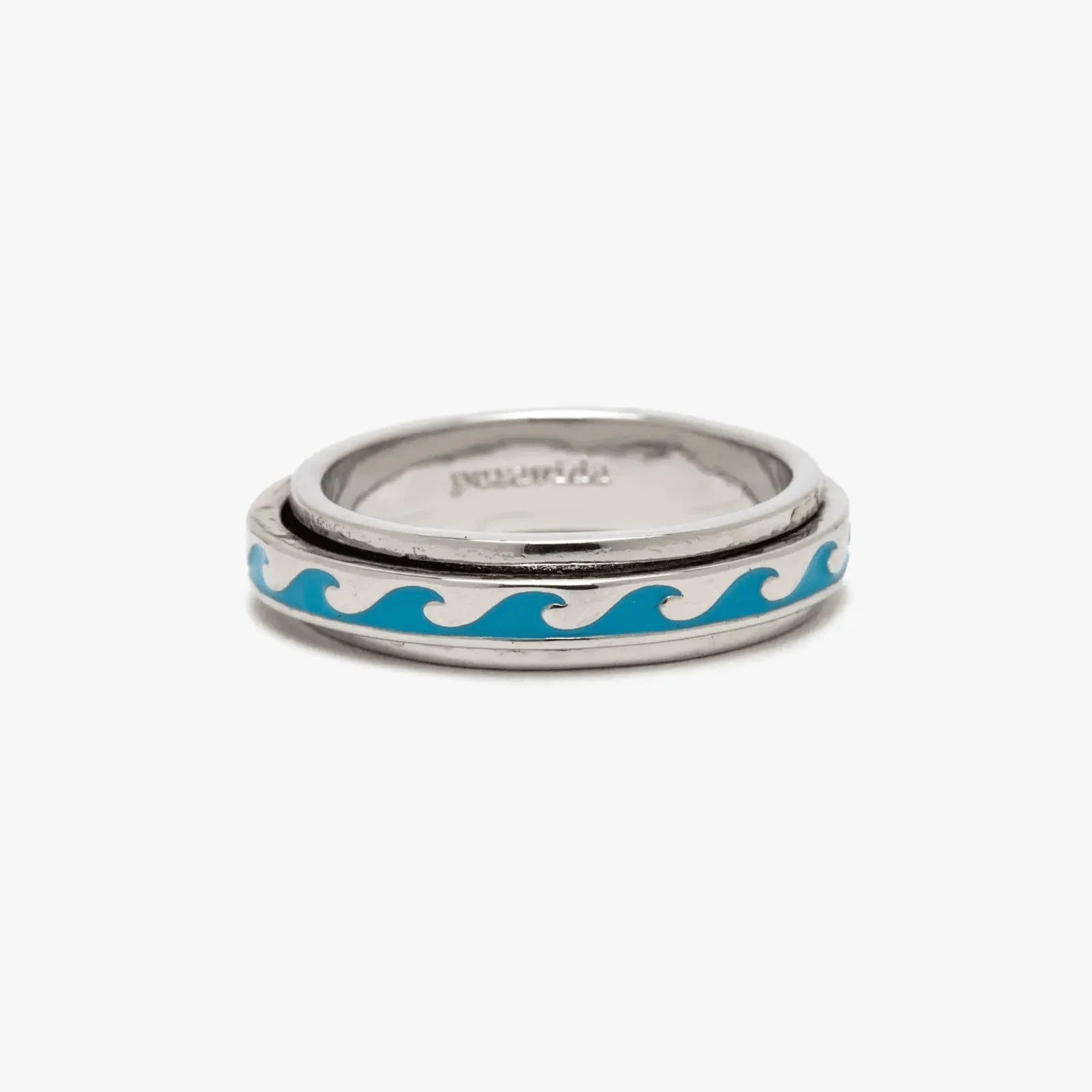 Enamel Wave Fidget Ring - Silver Jewellery Pura Vida 6 