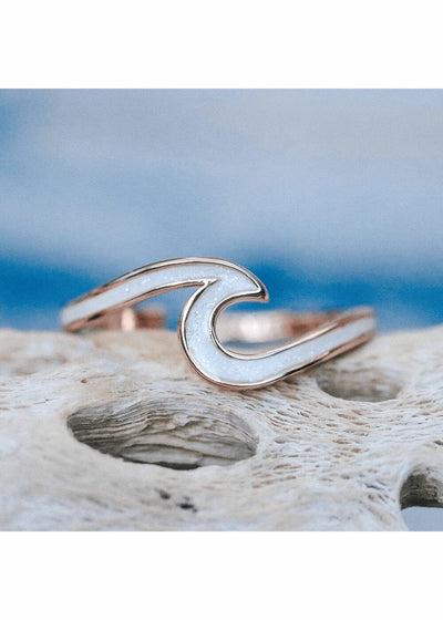 Enameled Wave Ring - Gold Jewellery Pura Vida 