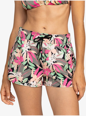 Wave Printed 2" Boardshorts - Anthracite Palm Song