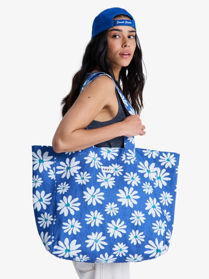 Anti Bad Vibes Large Tote - Coconut Milk Flower