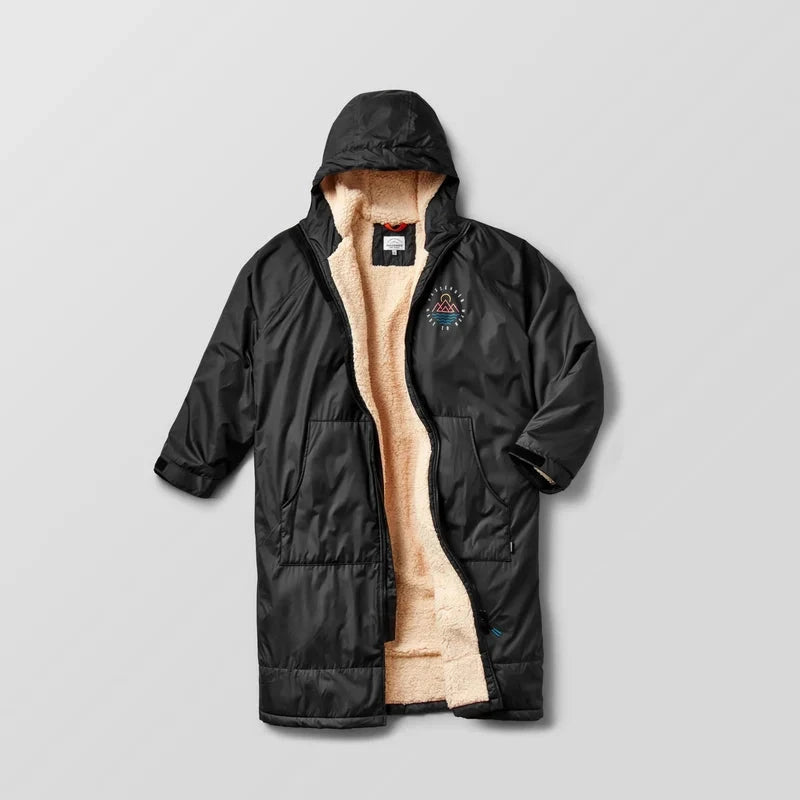 Escapism Recycled Sherpa Lined Changing Robe - Black Changing Robes Passenger S 
