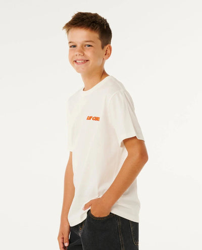 Eternal Shred Logo Tee Boys - Bone Children's Tees Rip Curl 