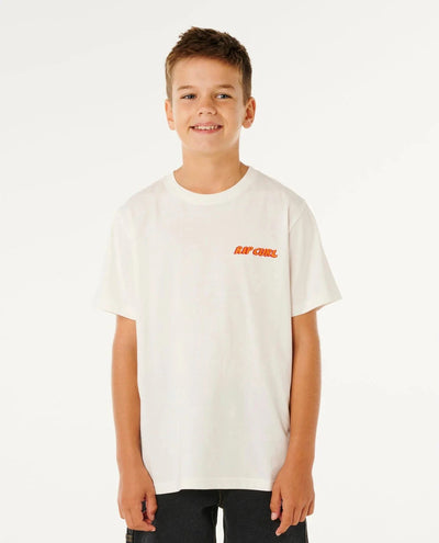 Eternal Shred Logo Tee Boys - Bone Children's Tees Rip Curl 8 