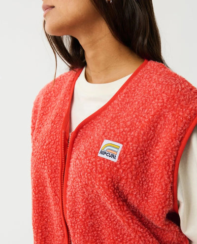 Every Day Polar Vest - Red Women's Hoodies & Sweatshirts Rip Curl Women 