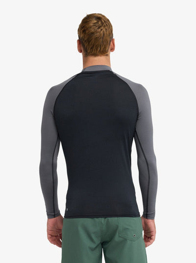 Everyday UPF50 Long Sleeve Rash Vest - Black/Iron Gate Men's Rash Vests & Shorts Quiksilver 