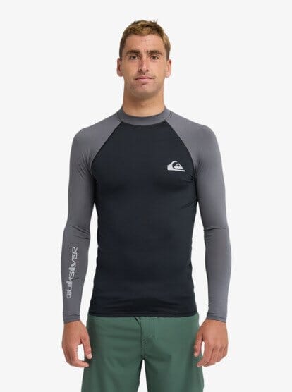 Everyday UPF50 Long Sleeve Rash Vest - Black/Iron Gate Men's Rash Vests & Shorts Quiksilver S 