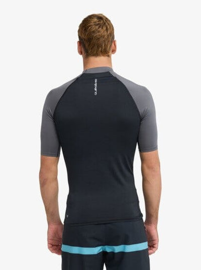 Everyday UPF50 Short Sleeve Rash Vest - Black/Iron Gate Men's Rash Vests & Shorts Quiksilver 