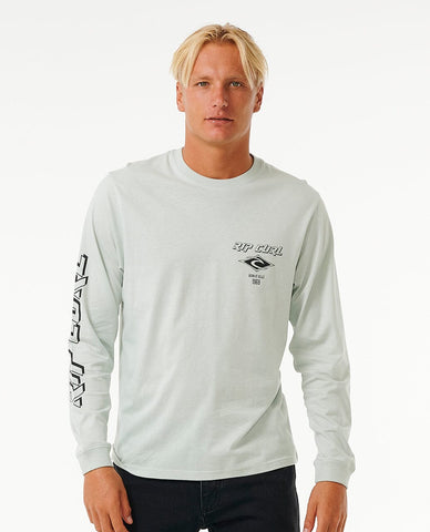 Fade Out Icon Long Sleeve Tee - Light Green Men's T-Shirts & Vests Rip Curl S 