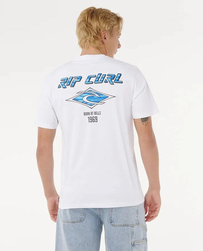 Fade Out Icon Tee - White Men's T-Shirts & Vests Rip Curl 