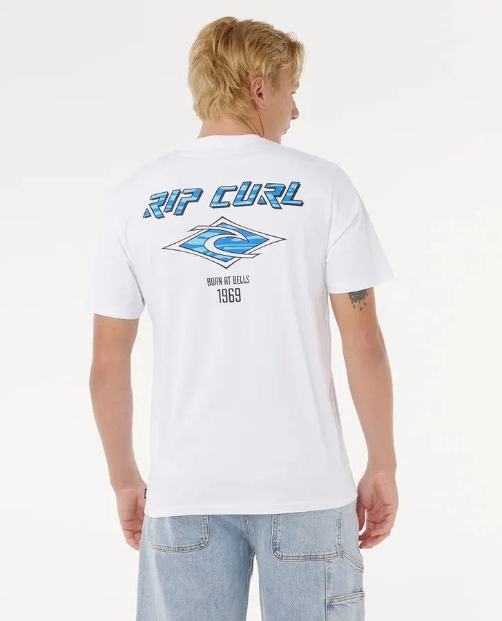 Fade Out Icon Tee - White Men's T-Shirts & Vests Rip Curl 