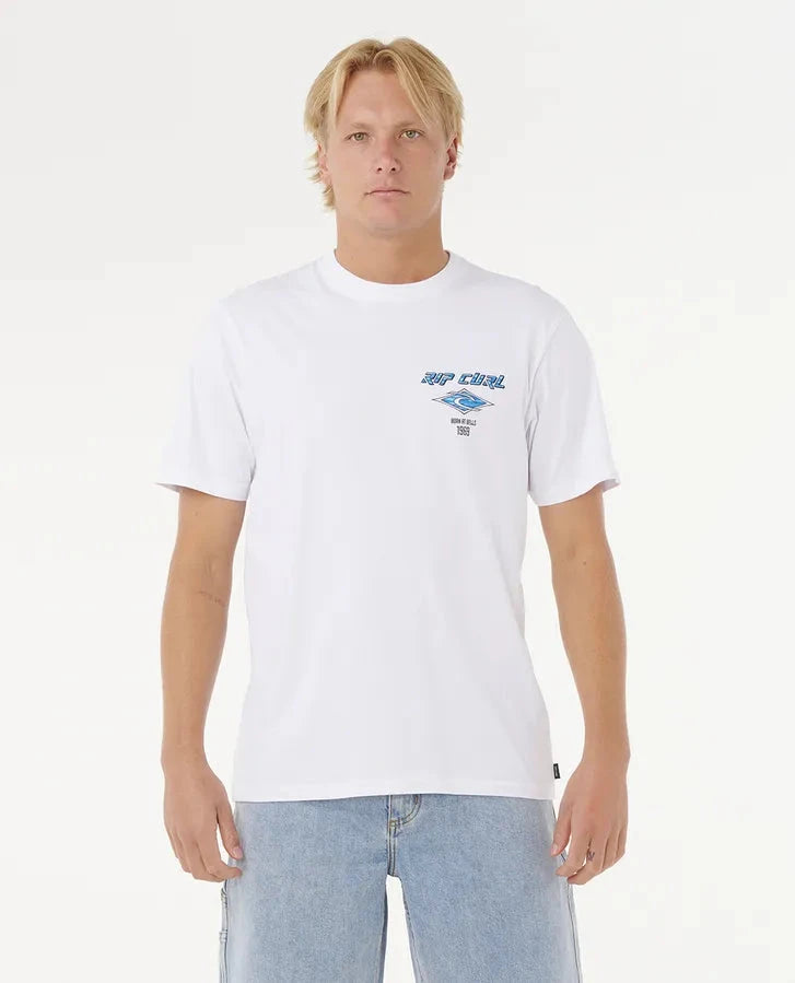 Fade Out Icon Tee - White Men's T-Shirts & Vests Rip Curl S 