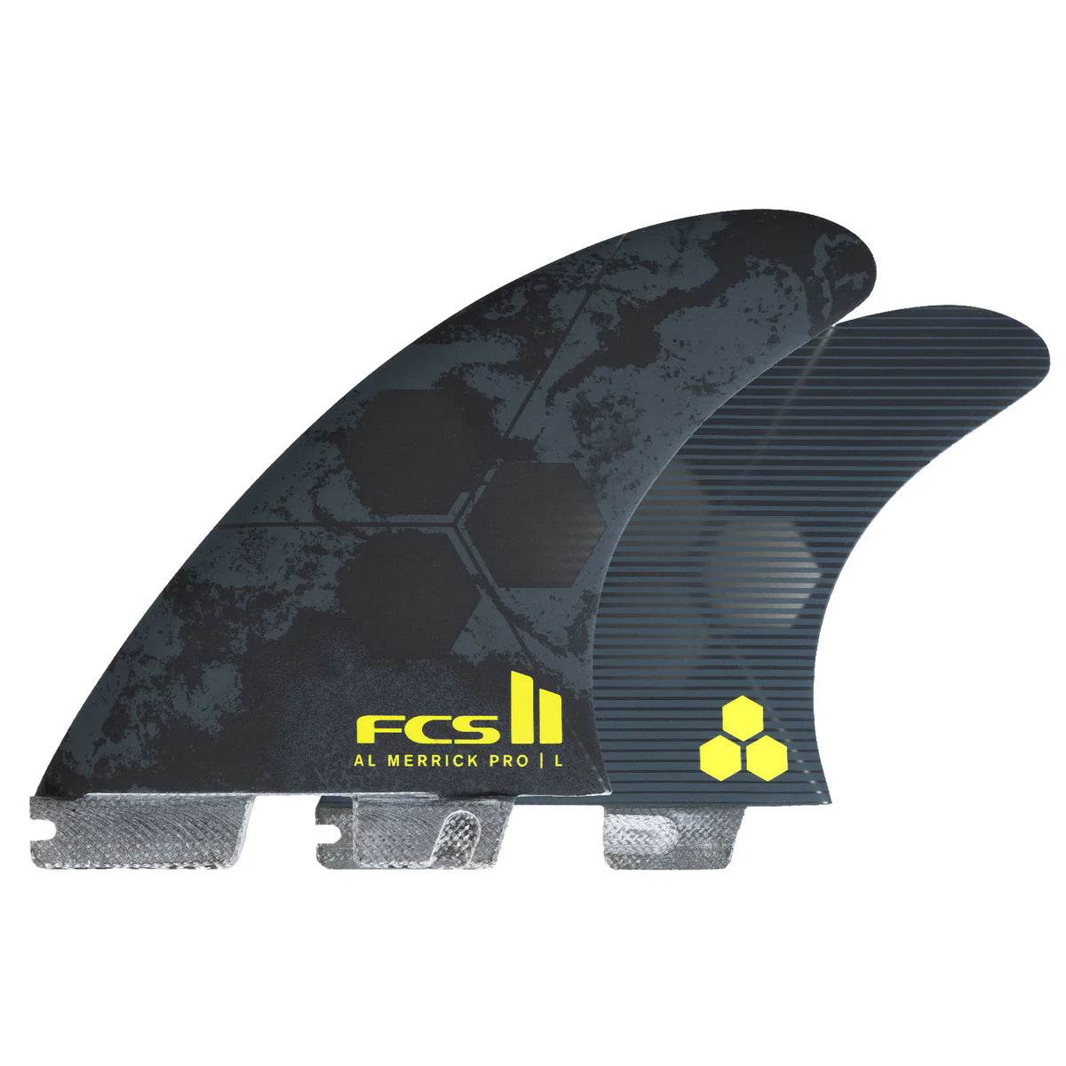 FCS II AL MERRICK PG PRO TRI FIN SET - Black Acid - M Fins FCS 