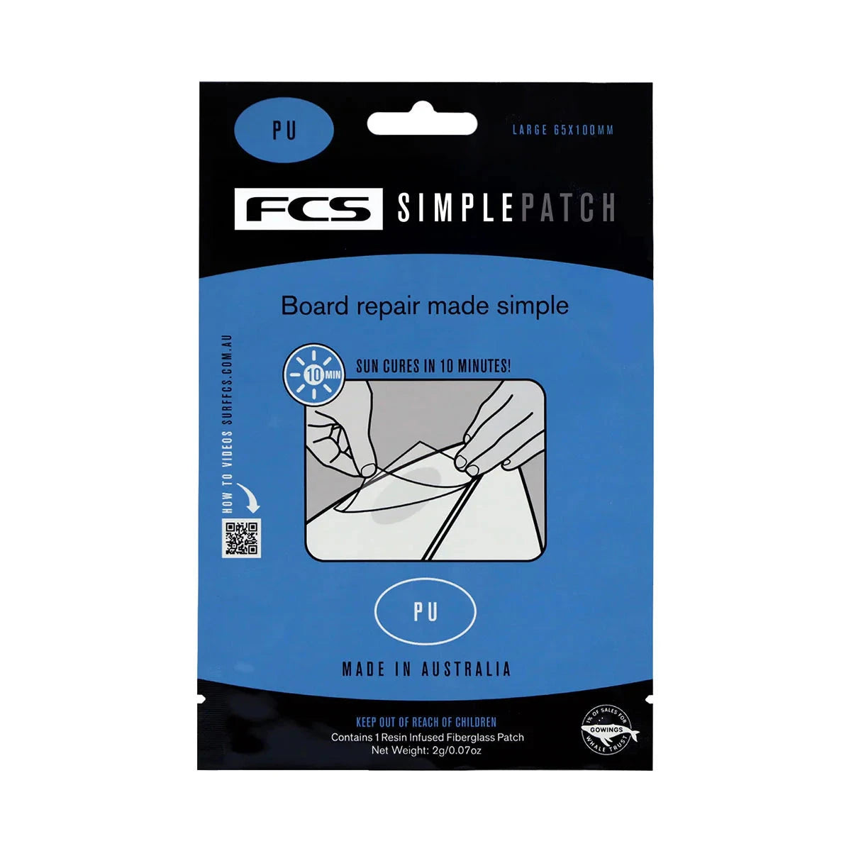 FCS Simple Patch Repair Patch - PU Regular Repair Kits/Resin FCS 