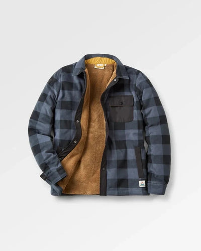 Firelight Sherpa Lined Overshirt - Grey Buffalo Men's Hoodies & Sweatshirts Passenger S 
