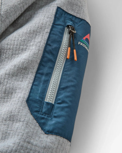Forestscape Grid Fleece Hoodie - Grey Marle Men's Jackets Passenger 
