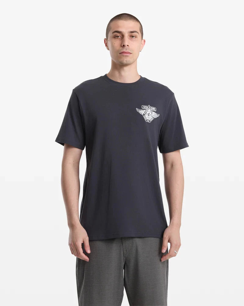 Free Wheel Tee - Heather Black Men's T-Shirts & Vests Volcom S 