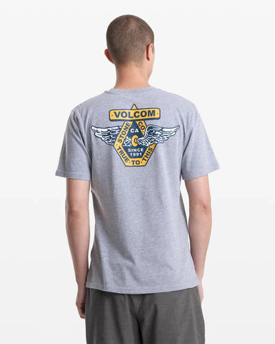 Free Wheel Tee - Heather Grey Men's T-Shirts & Vests Volcom 