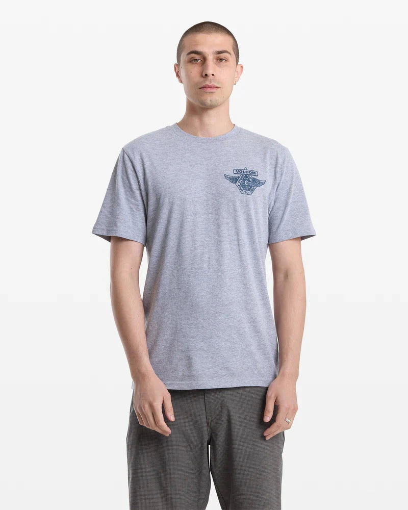 Free Wheel Tee - Heather Grey Men's T-Shirts & Vests Volcom S 