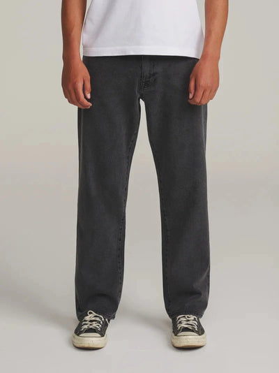 George 64 Relaxed Jean - Washed Black Men's Jeans & Trousers Katin 30" 