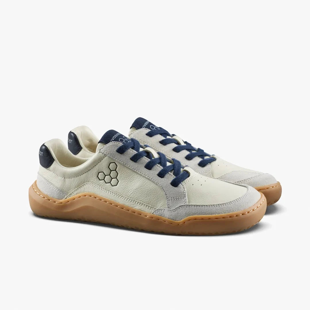 Gobi III Sneaker Leather Mens - Limestone/ Seaborne Men's Shoes & Flip Flops Vivobarefoot 