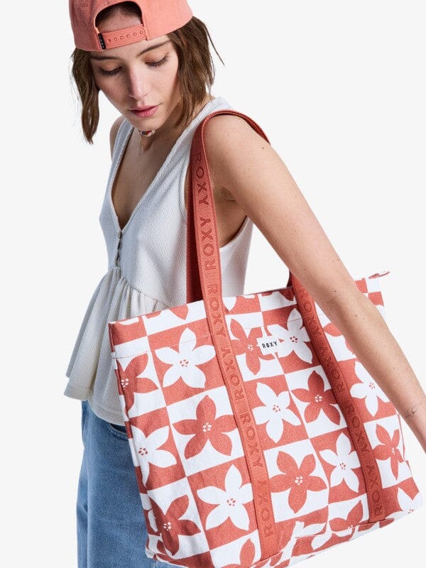 Gold Dust Tote Bag - Ginger Spice Flora Bags,Backpacks & Luggage roxy 