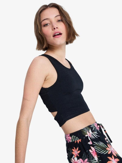Good Keepsake Crop Top - Black Women's T-Shirts and Vest Tops Roxy 