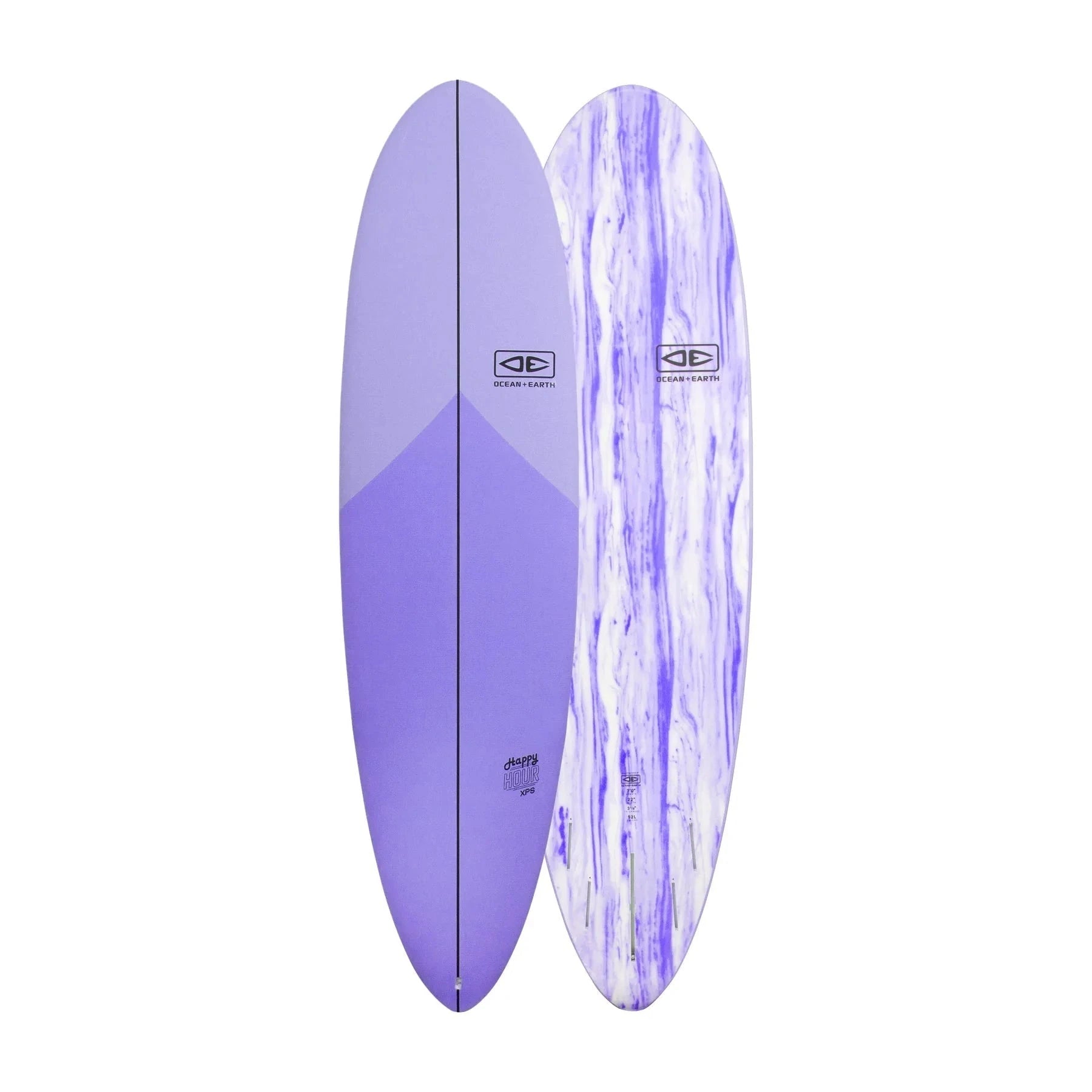 Happy Hour Epoxy Soft 7'0" Surfboard Ocean & Earth Violet 