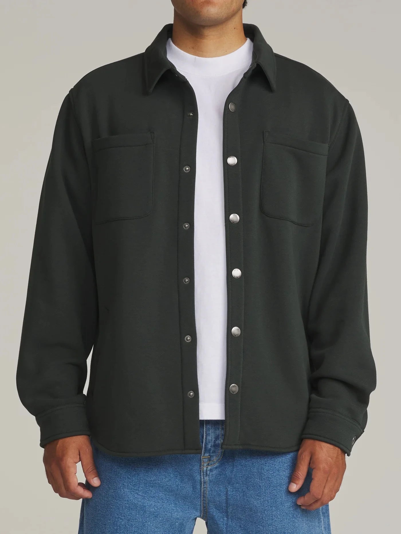 Harold Fleece Shirt Jacket - Black Men's Shirts & Polos Katin S 