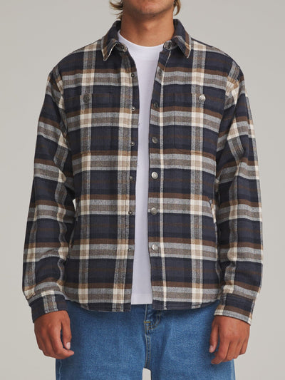Harold Plaid Shirt Jacket - Navy Men's Shirts & Polos Katin 